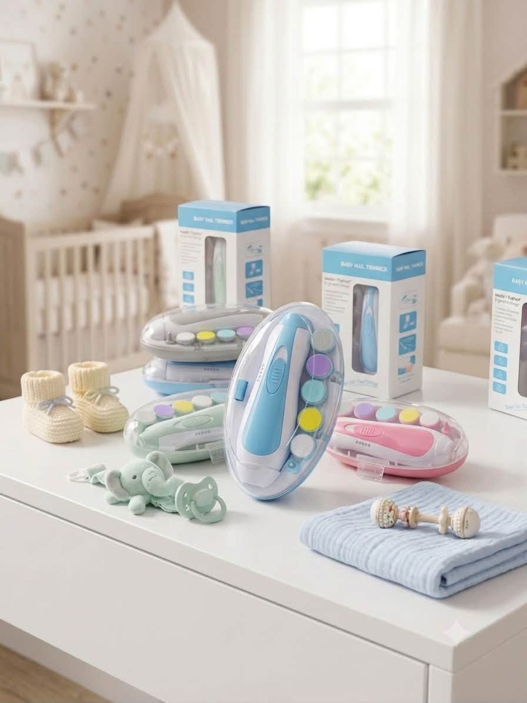 Gentle 6-in-1 Electric Baby Nail Trimmer & Grooming Kit